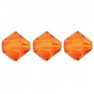 Preciosa MC Bicone 4mm beads Sun 90310